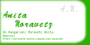 anita moravetz business card